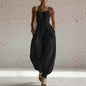 Women's Sleeveless Wide-Leg Jumpsuit – Knit, Low Waist, Flare Pants FitiqueFit