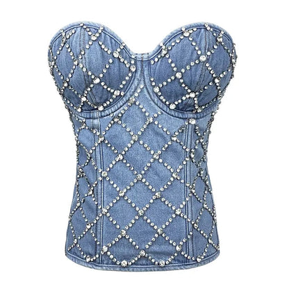 Rhinestone Cowgirl Denim Vest Country in My Heart