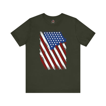 Distressed American Flag T-Shirt The Devil's Pickle