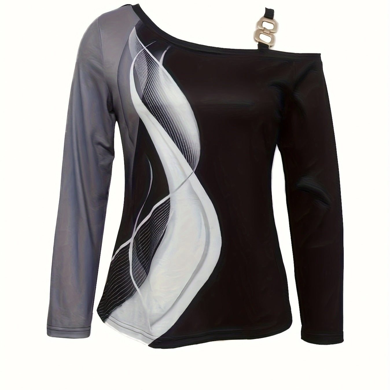 Women’s Asymmetrical Buckle Shoulder Top FitiqueFit