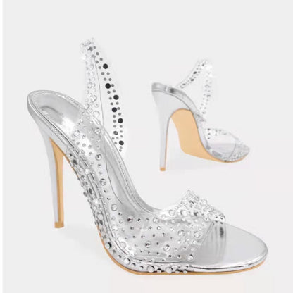 Plus Size Fish Mouth Stiletto Fashion Pointed Toe Women's Sandals See size chart under “more details” The Fashion Celestial