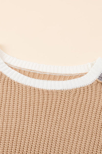 Colorblock Patchwork Round Neck Sweater Shop Style & More | Fresh Looks, Everyday Deals & Free Shipping
