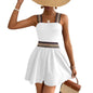 Women's Resort-Style Sleeveless Wide-Leg Jumpsuit with Cinched Waist FitiqueFit