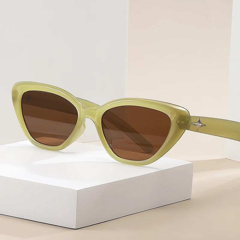 Fashion Cat Eye Sunglasses Women Men Classic Rice Nail Design FitiqueFit