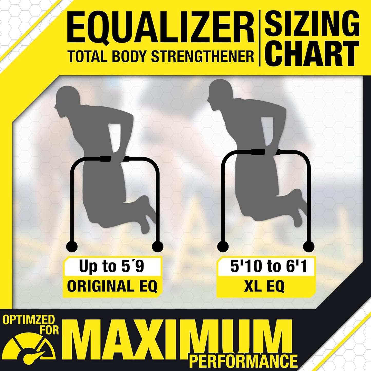 Equalizer Total Body Strengthener – Portable Dip Station for Full Bodyweight Training – Includes Hip Resistance Band & Online Coaching – Available in Standard & XL Sizes