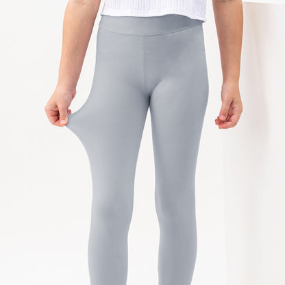 Girls' Super Soft High-Stretch Leggings - Solid Black Tight Pants with Elastic Waistband, All-Season Stretchy Leggings for Girls, Everyday & Formal Outfits - SOFTMILK NovaCart
