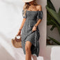 Plus Size Backless Midi Dress – Elegant Pleated Summer Party Dress FitiqueFit