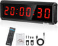Gym Timer,Led Workout Colck Count Down/Up Clock,11.5" X 4" Ultra-Clear Digital Display, Power Bank Compatible with Workout Metal Stopwatch, Multi-Scenes with Remote (1.5 Inch Red)