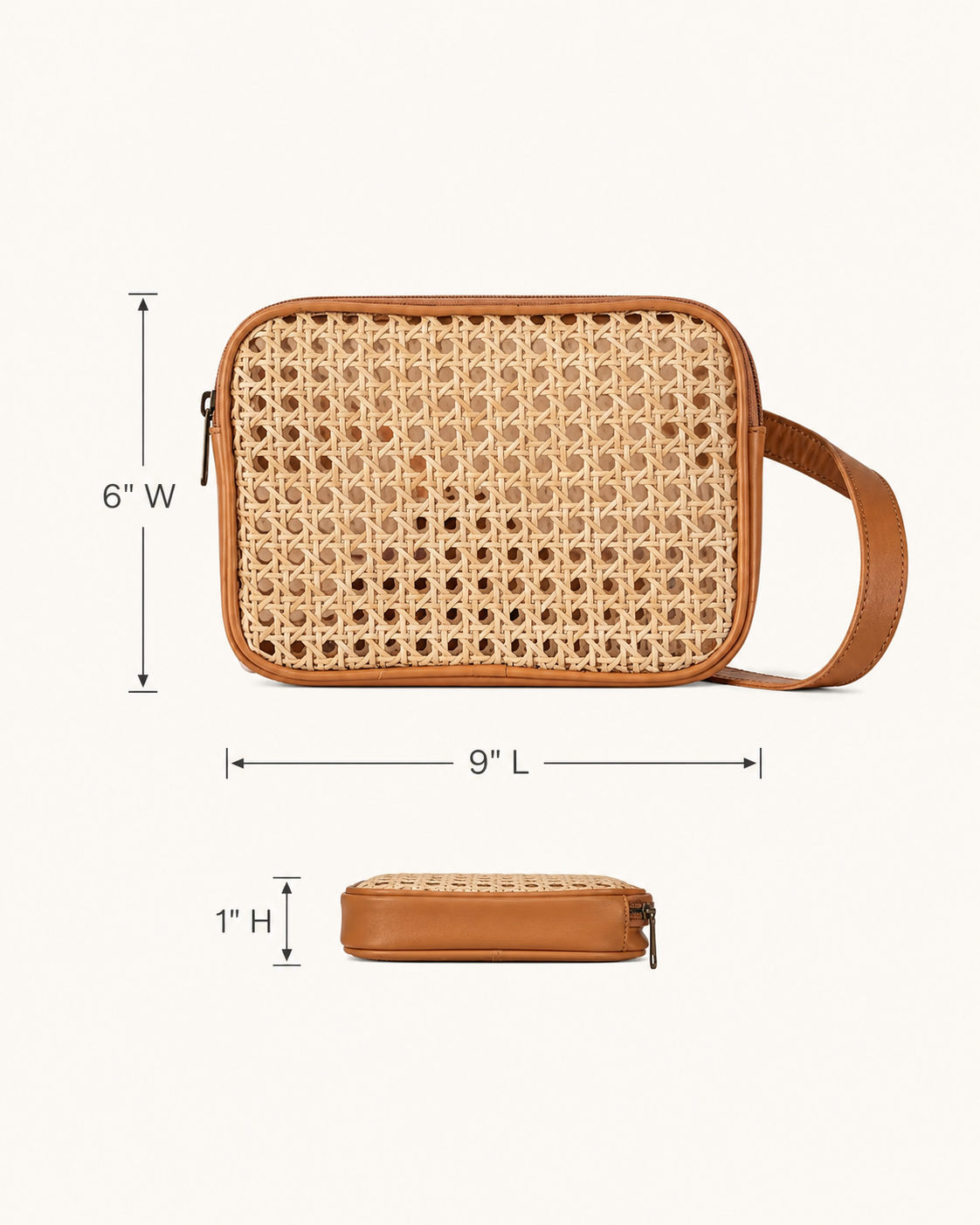 Vera Leather and Cane Belt Bag Village Thrive