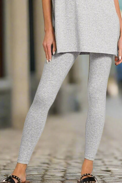 Zenana Cotton Round Neck Top & Legging Set FitiqueFit