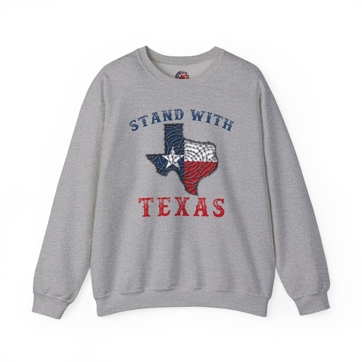 Stand With Texas Crewneck Sweatshirt The Devil's Pickle