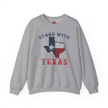 Stand With Texas Crewneck Sweatshirt The Devil's Pickle