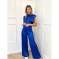 Backless Evening Dress Jumpsuit Solid Color Casual Straight Pants Grayceful LLC