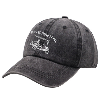 Funny Golf Cart Hat Adjustable Baseball Cap FitiqueFit