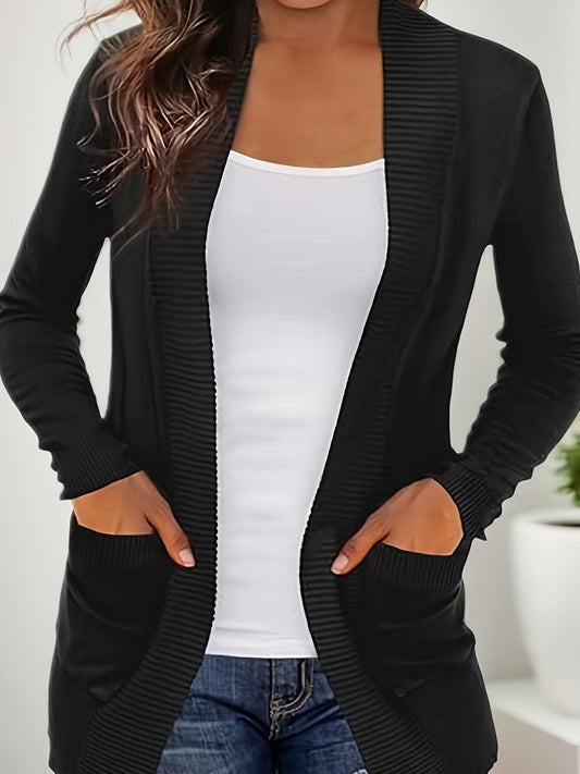 Women’s Casual Knitted Cardigan with Pockets FitiqueFit