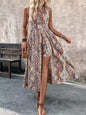 Women's Printed V-Neck Sleeveless Jumpsuit – Vacation Chic FitiqueFit