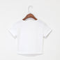 Navel-baring short-sleeved tight-fitting top