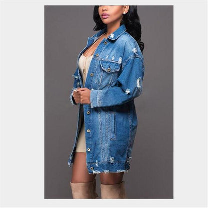 Cowgirl Chic Boyfriend Denim Jacket | Distressed & Stylish Western Outerwear Country in My Heart