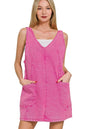 Zenana Washed Adjustable Strap Denim Overall Dress West2East Surf