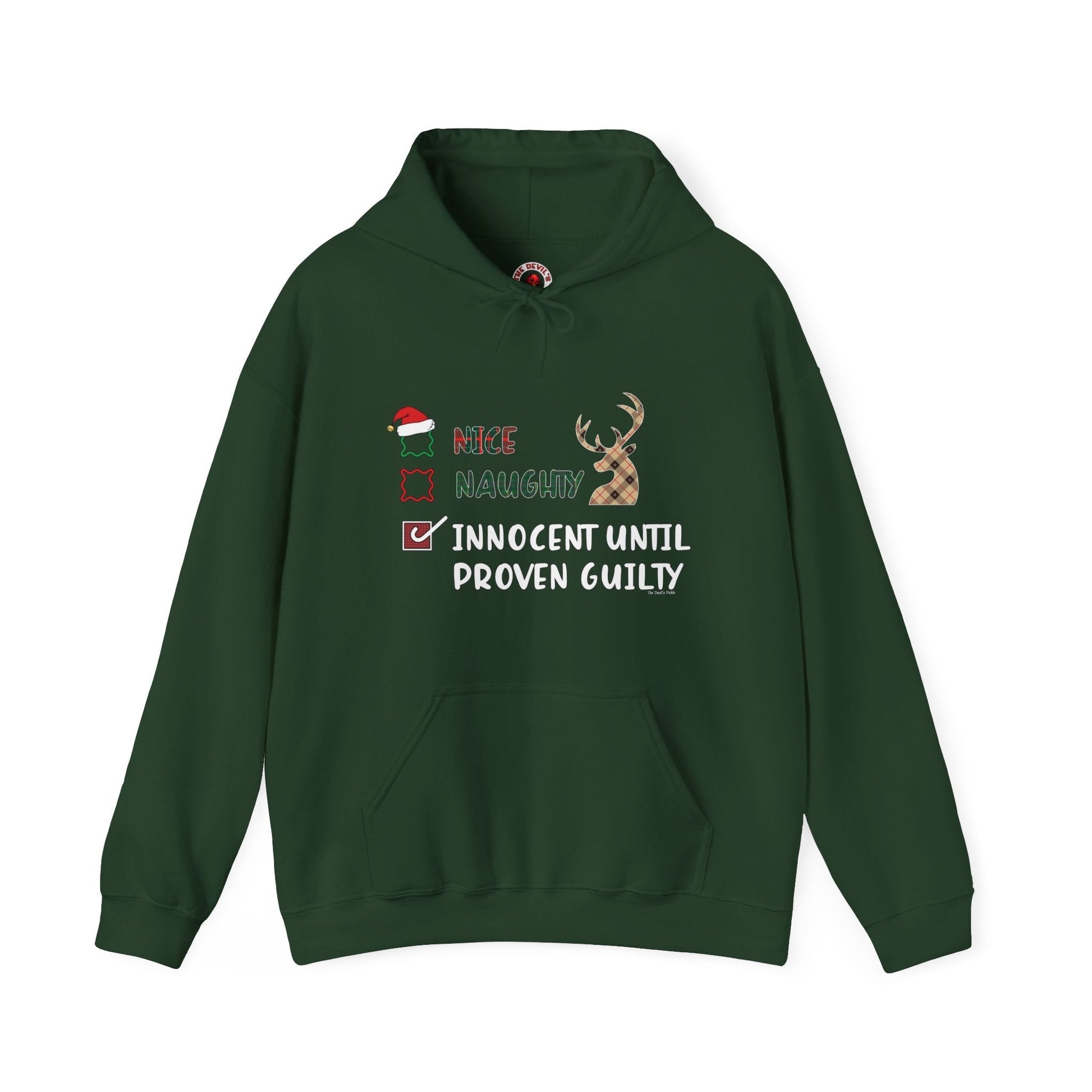 Innocent Until Proven Guilty Hooded Sweatshirt The Devil's Pickle