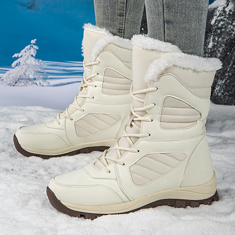 Women’s Winter Snow Boots – Fleece Lined Waterproof Cotton Boots FitiqueFit