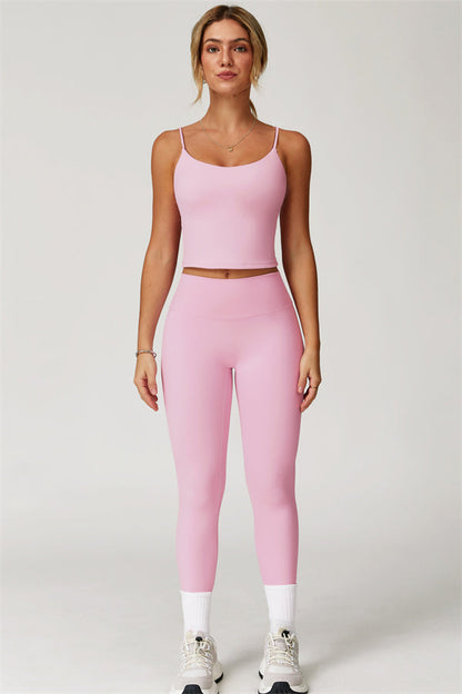The Agile Crop Top Leggings 2-Piece Set Fitglutes Activewear Gymwear Sportswear & Workout Clothes