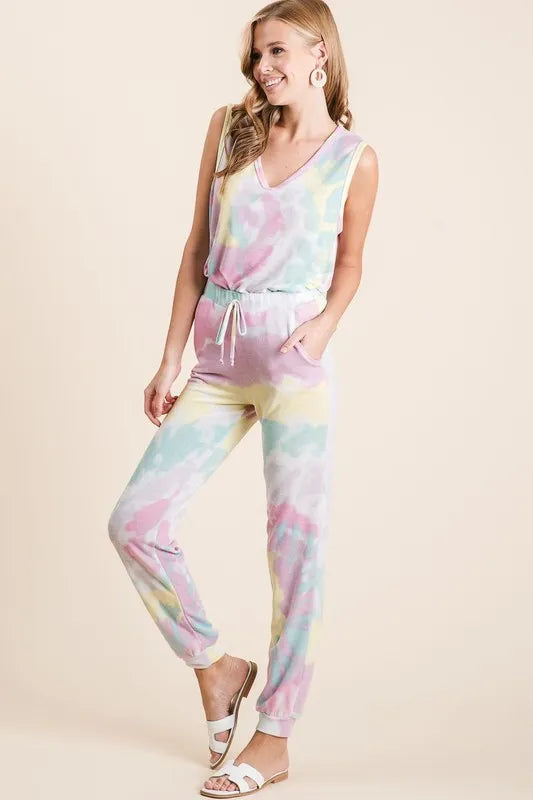 BiBi Tie Dye French Terry Casual Pants New Era Fashion LLc
