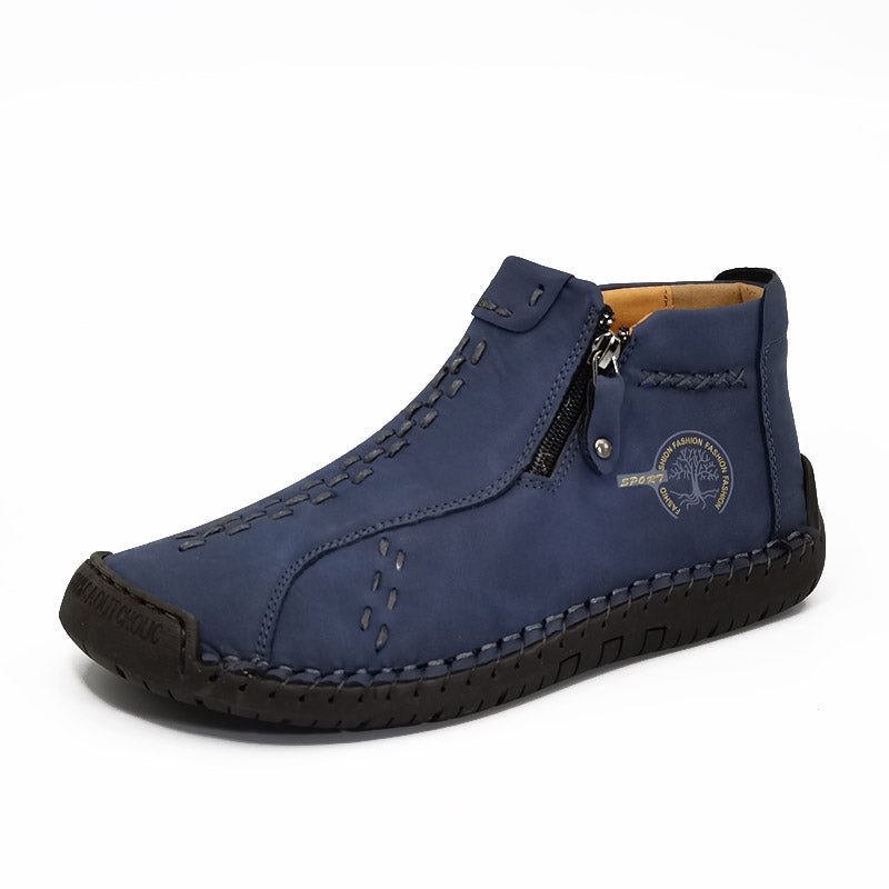 Men's Handmade PU Boots with Zipper, Casual NovaCart