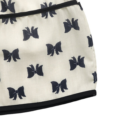 Shoulder Strap Bow Decoration With Bow Print Elegant Summer Dress FitiqueFit
