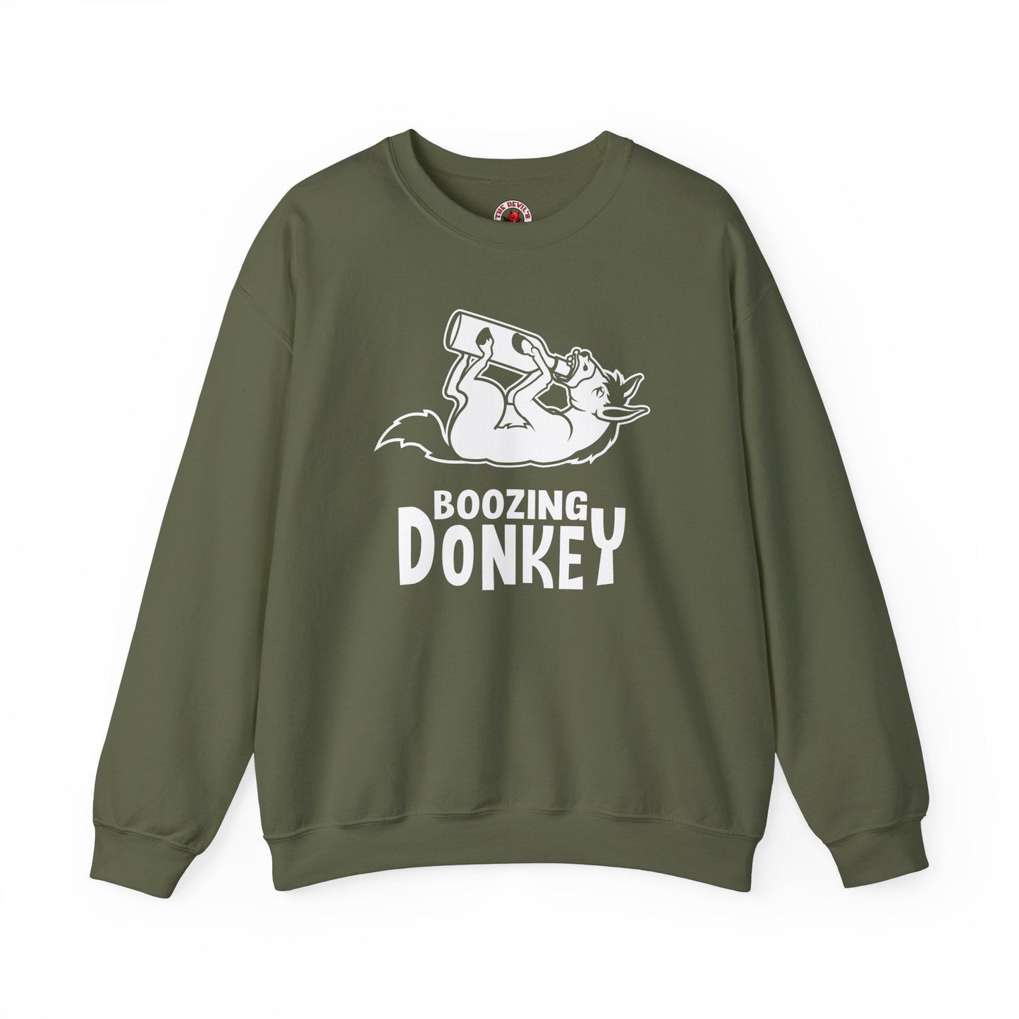 Boozing Donkey Crewneck Sweatshirt The Devil's Pickle