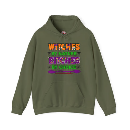 Witches By Nature Bitches By Choice Hooded Sweatshirt The Devil's Pickle