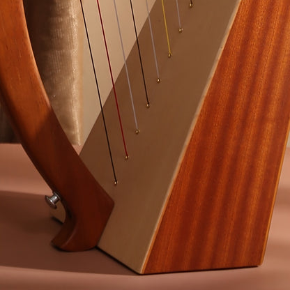 19 String 15 String Lyre Harp Mahogany Solid Wooden High Quality Portable Musical Instrument Stringed Instrument with Tuning Wrench Eid Al-Adha Mubarak NovaCart