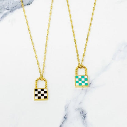 Checkered Locket Necklace Shop Style & More | Fresh Looks, Everyday Deals & Free Shipping