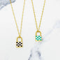 Checkered Locket Necklace Shop Style & More | Fresh Looks, Everyday Deals & Free Shipping