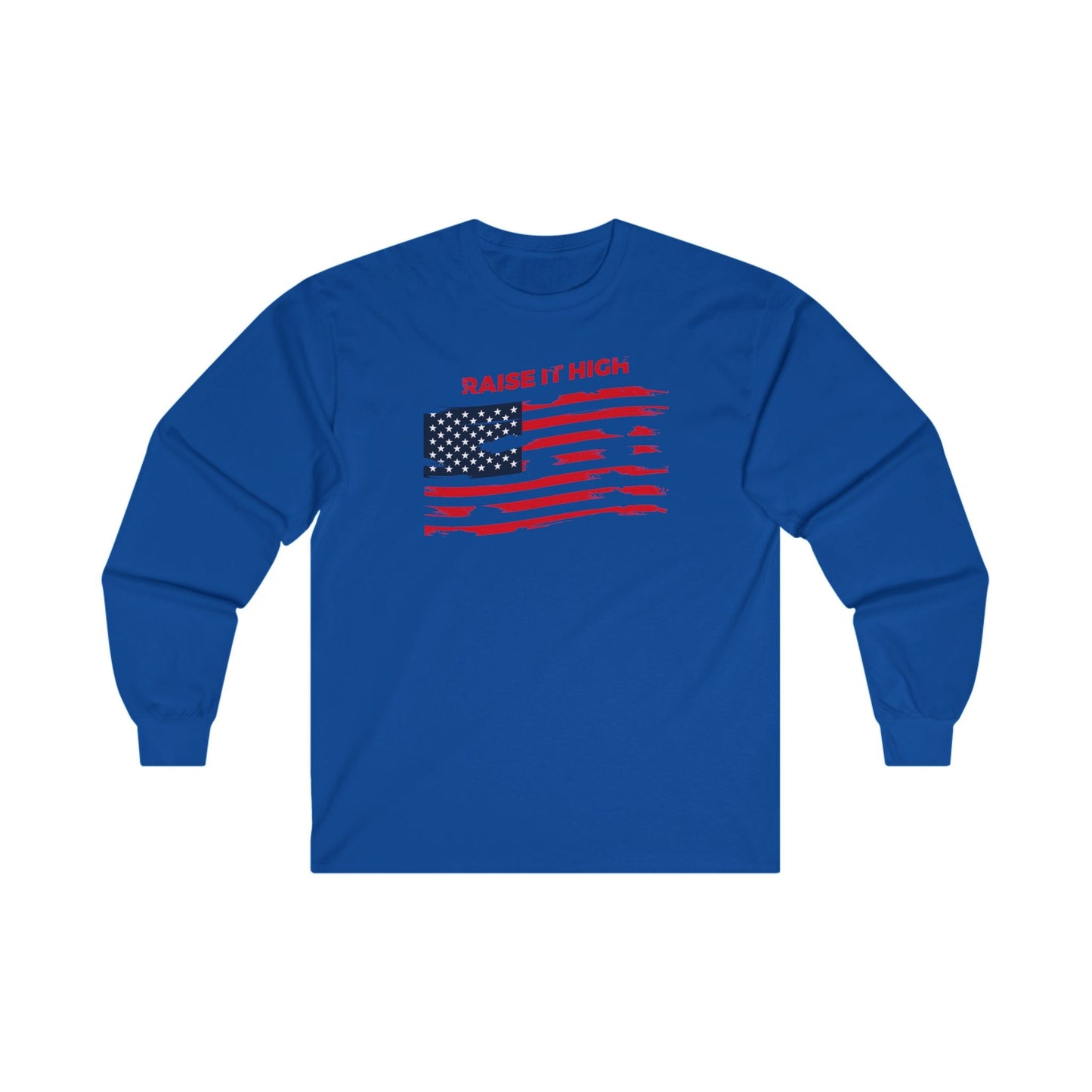 Raise It High American Flag Long Sleeve Tee