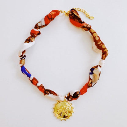 Luxe Print Medallion Pendant Scarf Necklace Shop Style & More | Fresh Looks, Everyday Deals & Free Shipping