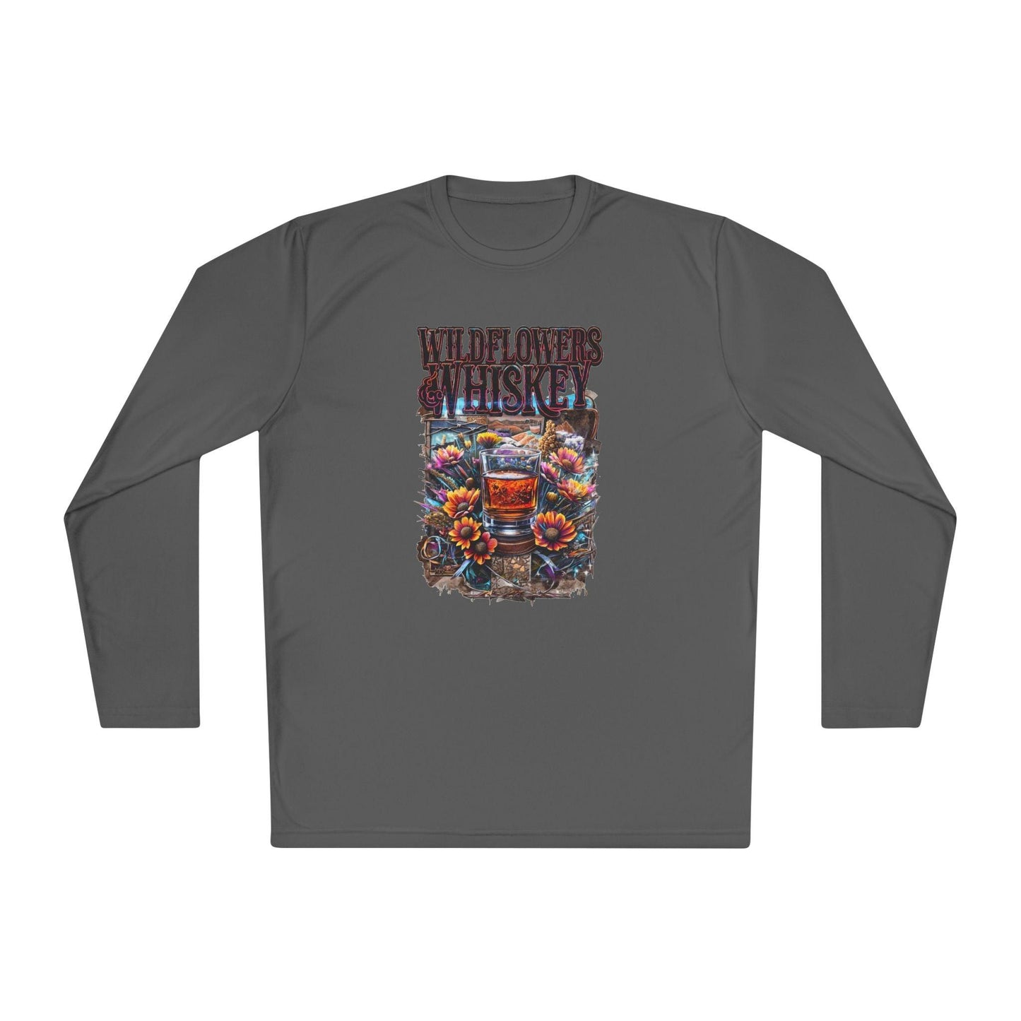 Wildflowers and Whiskey Lightweight Long Sleeve Tee Country in My Heart