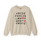 ABC I Love You Crewneck Sweatshirt The Devil's Pickle