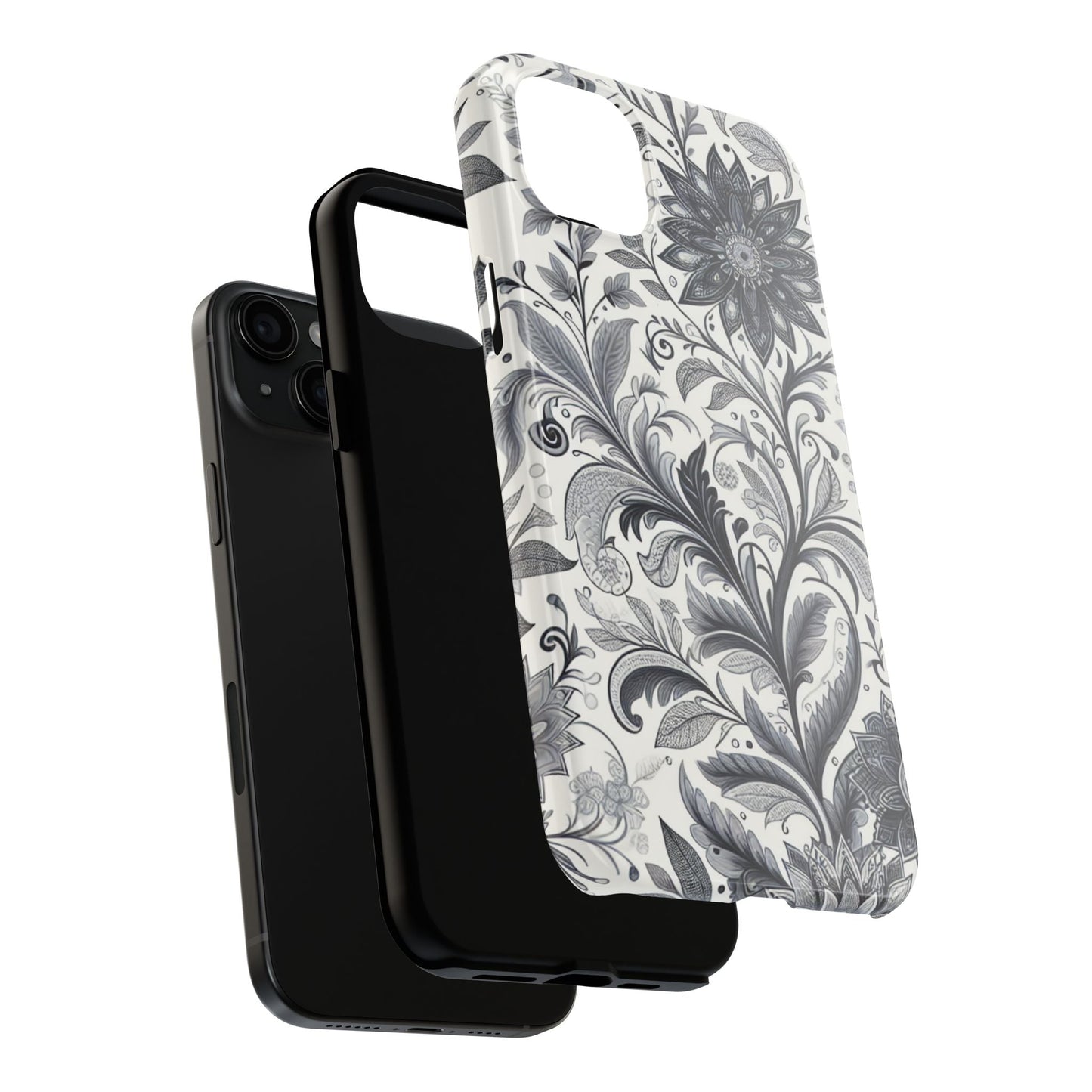 Floral Tough Phone Cases, Durable Phone Cover, Stylish Floral Design, Gift for Her, Trendy Tech Accessories, Birthday Present Grayceful LLC