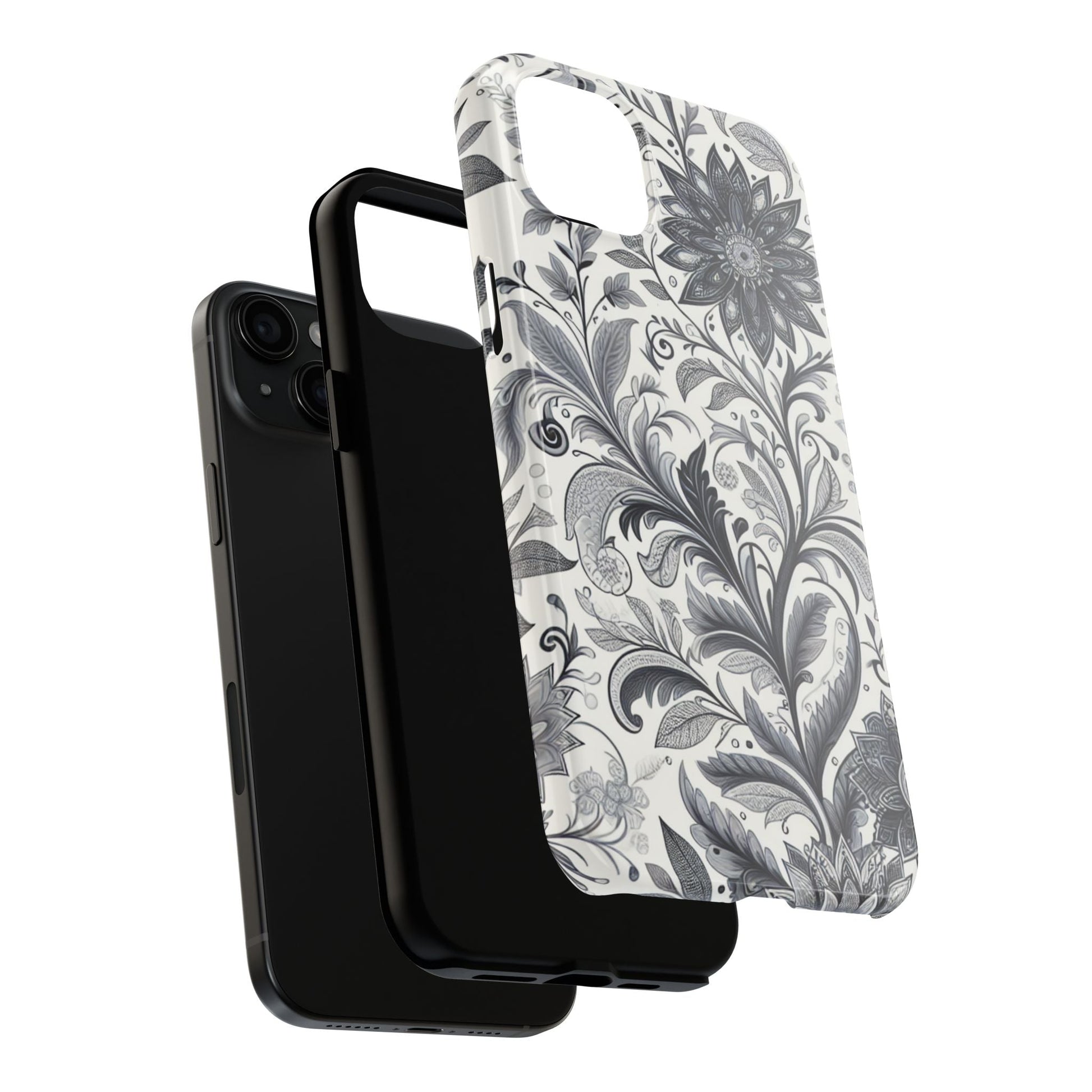 Floral Tough Phone Cases, Durable Phone Cover, Stylish Floral Design, Gift for Her, Trendy Tech Accessories, Birthday Present Grayceful LLC
