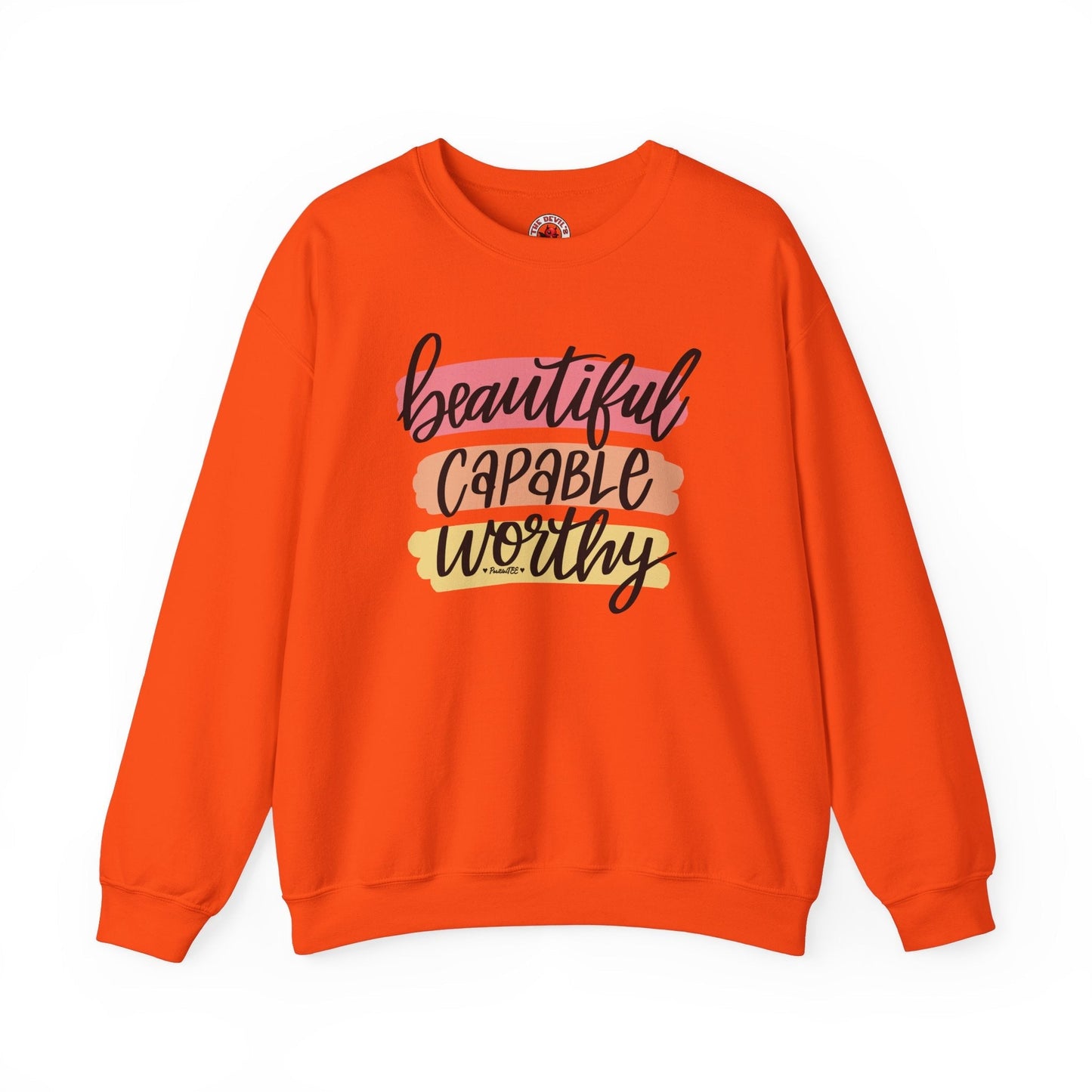 Beautiful Capable Worthy Crewneck Sweatshirt The Devil's Pickle