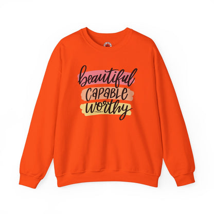 Beautiful Capable Worthy Crewneck Sweatshirt The Devil's Pickle