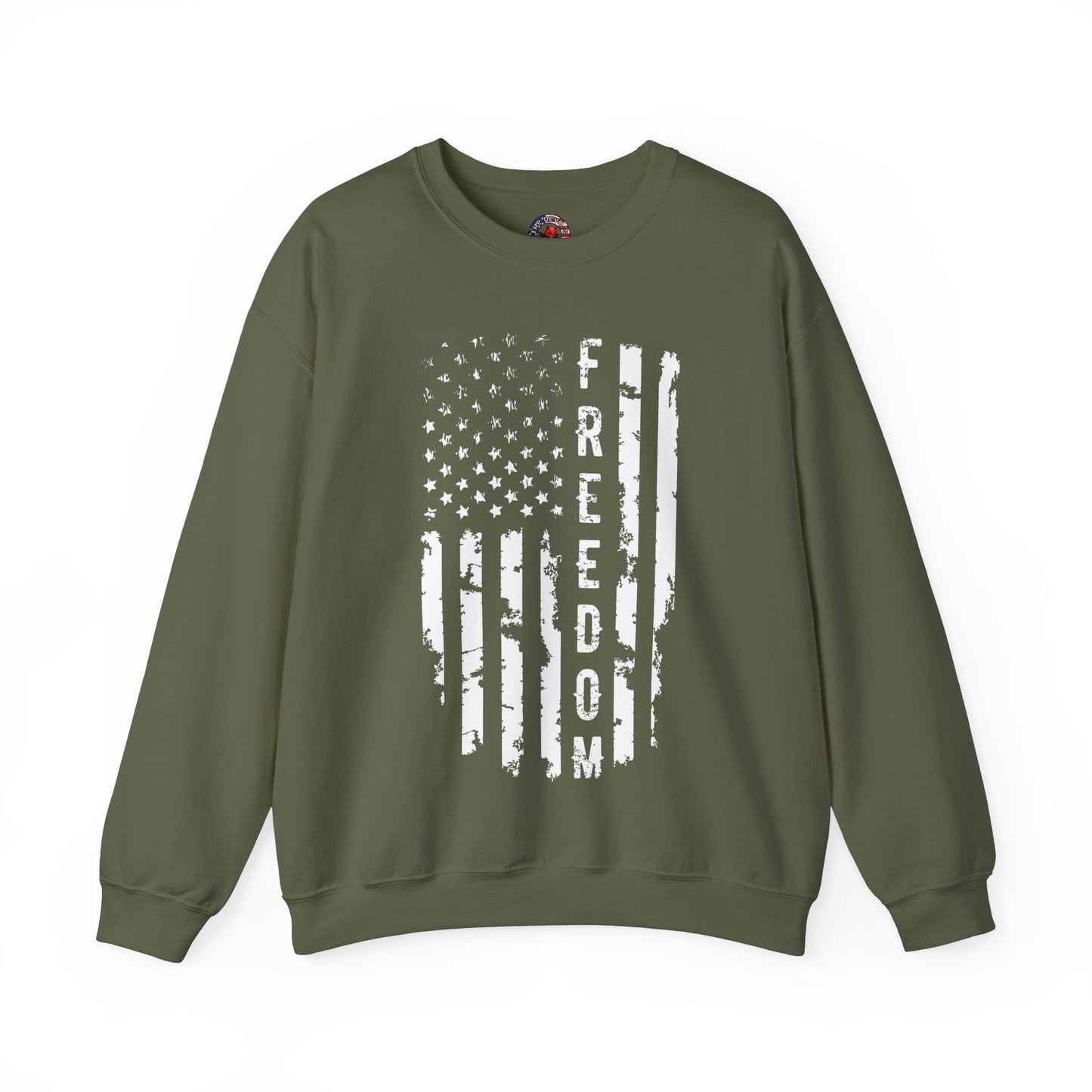 Freedom American Flag Crewneck Sweatshirt The Devil's Pickle