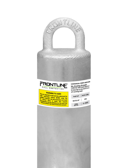 Frontline Commercial Roof Anchor CAL-OSHA Compliant 18" VM Hardware
