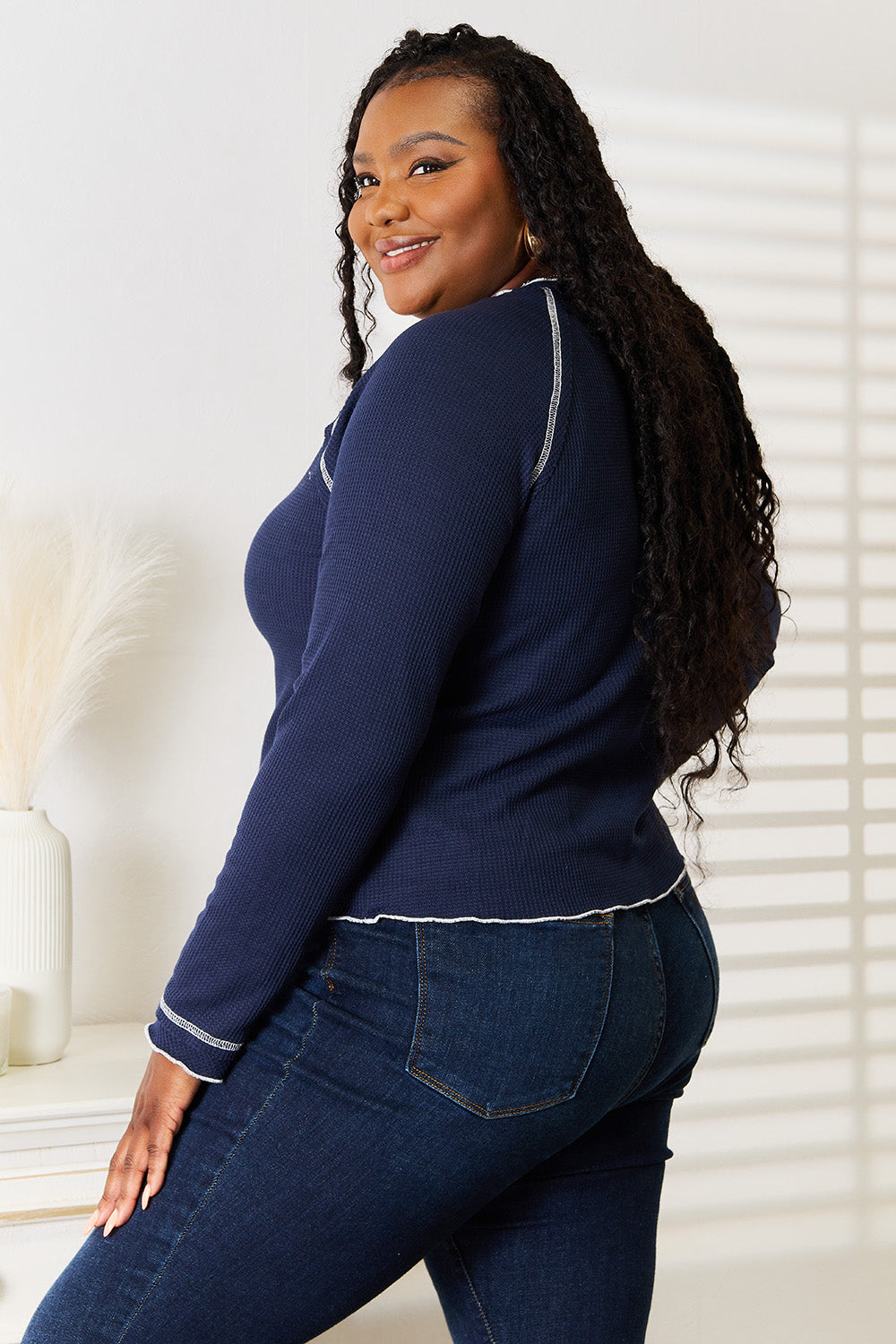 Basic Bae Long Raglan Sleeve Round Neck Top New Era Fashion LLc