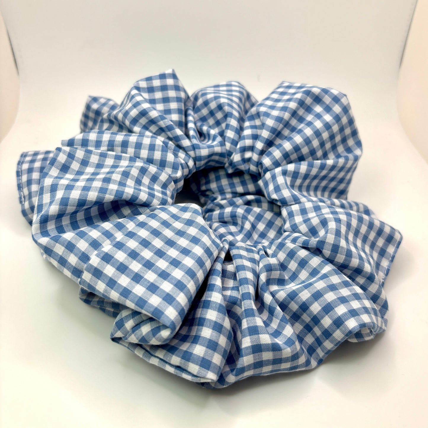 Blue Gingham Spring Scrunchie Enchanted Scrunch