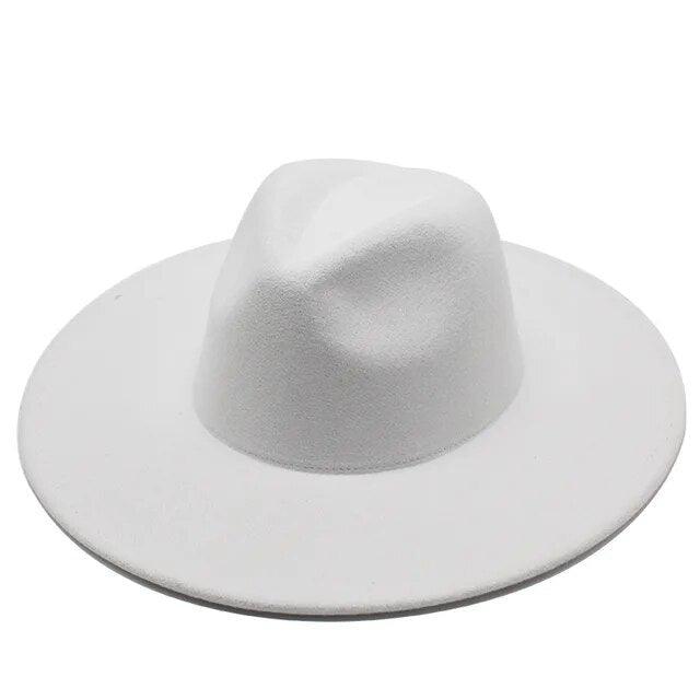 Modern Classic Felt Fedora – Stylish Wide Brim Wool Hat for Men and Women Country in My Heart
