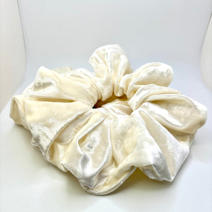 Ivory Crushed Velvet Christmas Scrunchie Enchanted Scrunch