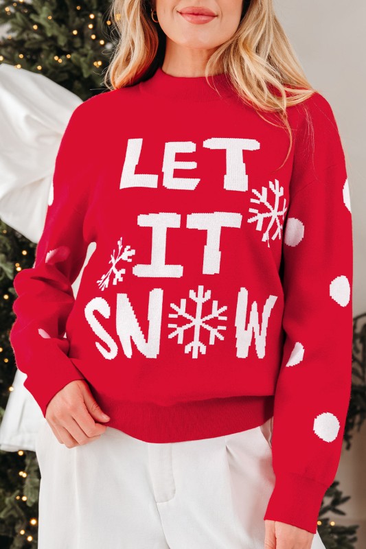 LET IT SNOW Christmas Holiday Sweater Shop Style & More | Fresh Looks, Everyday Deals & Free Shipping