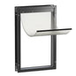 Black Deluxe Aluminum Extra Large Pet Door for Doors up to 2.76", for Pets up to 220Lbs